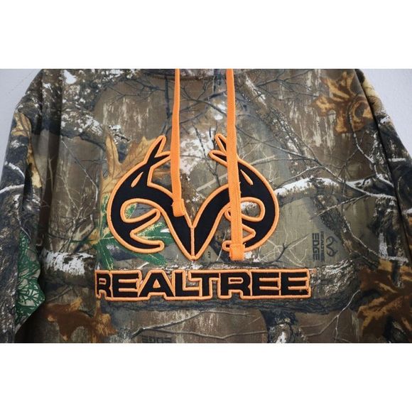 Staghorn STF65862 Men's Sz M Real Tree Edge Camo Logo Fleece Hoodie Sweatshirt - Picture 3 of 6